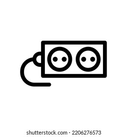 power strip line icon illustration vector graphic 