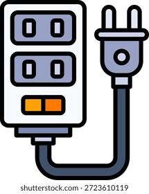 Power Strip Nuevo Vector de diseño de iconos creativos