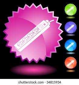 power strip outlet icon neon