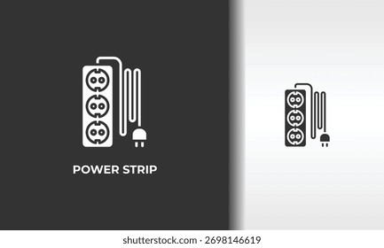 Ilustración De Símbolo Aislado De Vector, Icono O Logotipo De Power Strip