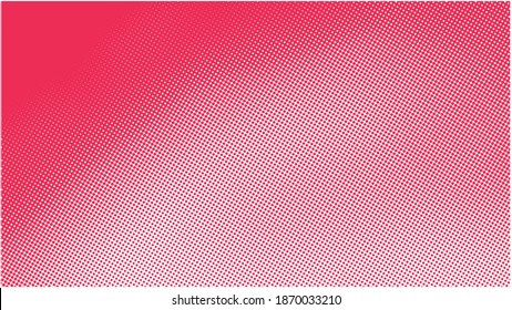 Power Suit Pink Red  Colors Pop Art Dotted Gradient Pattern Horizontal Vector . Halftone Dots  Texture Glitch Background 