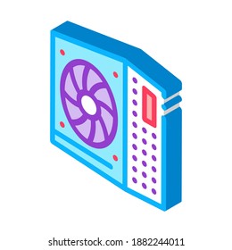 vector de icono de color de la fuente de alimentación. señal de fuente de alimentación isométrica. ilustración de símbolo aislado de color