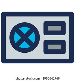 Power Supply for Computer in Color Filled Outline Icon