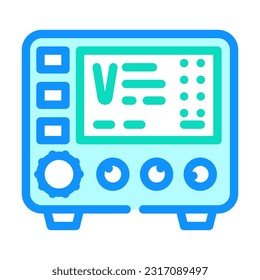 vector de icono de color de ingeniero eléctrico de fuente de alimentación. señal de ingeniero eléctrico de fuente de alimentación. ilustración de símbolo aislado