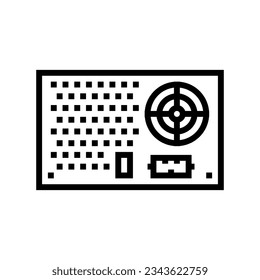 vector de icono de línea de ingeniería eléctrica de fuente de alimentación. señal de ingeniero eléctrico de fuente de alimentación. símbolo de contorno aislado ilustración negra