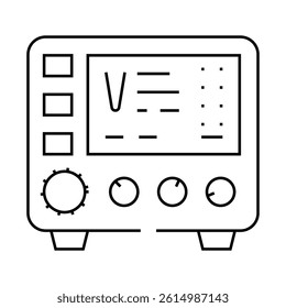power supply electrical engineer line icon vector. power supply electrical engineer sign. isolated contour symbol black illustration