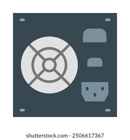 Power Supply Flat Icon Design For Personal nad Commercial Use