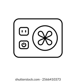 Power Supply icon. Computer hardware icon design. vector graphic