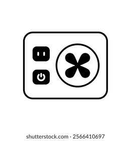 Power Supply icon. Computer hardware icon design. vector graphic