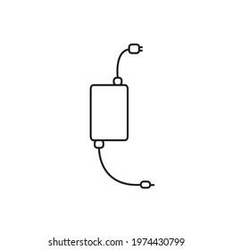 Power supply icon isolated on white background.