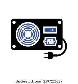 Power Supply Icon Isolated On White Background