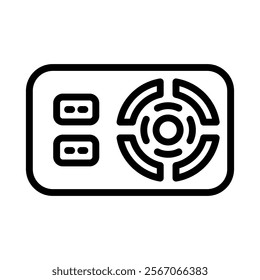 Power Supply Icon Lineal Style Vector Illustration