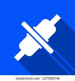 Power supply icon with shadow , sign design
