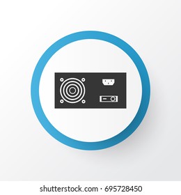 Power Supply Icon Symbol. Premium Quality Isolated Power Generator Element In Trendy Style.