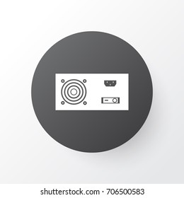 Power Supply Icon Symbol. Premium Quality Isolated Power Generator Element In Trendy Style.
