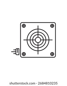 Icono de la fuente de alimentación, el mejor ícono de la línea del Vector.