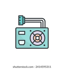 Vektordesign-Vorlagen für Netzteil-Icons, einfach und modern