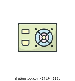 Vektordesign-Vorlagen für Netzteil-Icons, einfach und modern