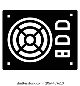 POWER SUPPLY ICON VECTOR ILLUSTRATION .