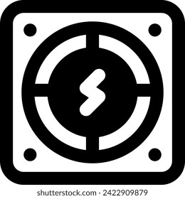 power supply icon vector illustration asset element