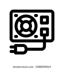 power supply icon. vector line icon for your website, mobile, presentation, and logo design.