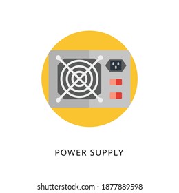 Power Supply icon in vector. Logotype
