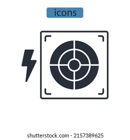 power supply icons  symbol vector elements for infographic web
