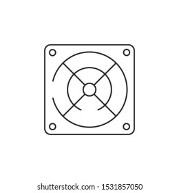 Power supply linear icon on white background