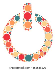 power supply shape vector design by color point