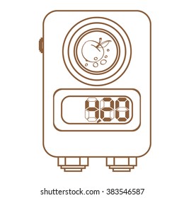 Power Supply tattoo machine icon. Tattoo Accessory. Outline drawing.