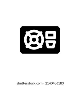 power supply vector icon. computer component icon solid style. perfect use for logo, presentation, website, and more. simple modern icon design solid style