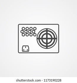 Power supply vector icon sign symbol