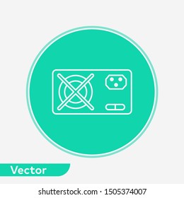 Power supply vector icon sign symbol