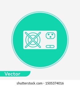 Power supply vector icon sign symbol