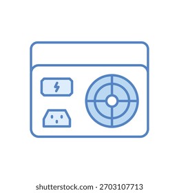 Power Supply Vector icon stock illustration