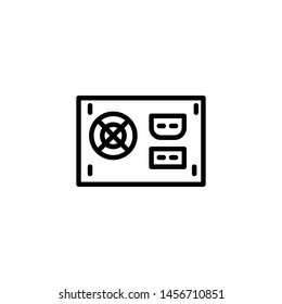 power supply vector line icon