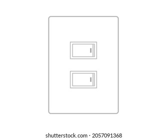 Power switch for fluorescent lamp.　Vector illustration.