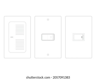 Power switch for fluorescent lamp.　Vector illustration.