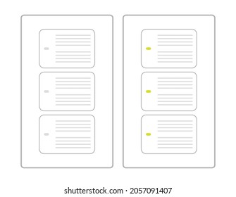 Power switch for fluorescent lamp.　Vector illustration.
