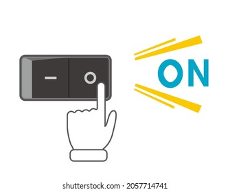 Power switch for fluorescent lamp.　Vector illustration.