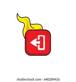 power switch hot fire burn icon button game asset