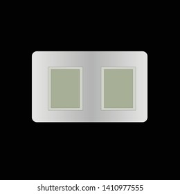 Power Switch Icon with Black Background