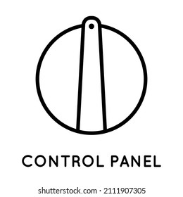Power switch icon for control panel. Vector icon for displaying mode, power, programs. Vector sign in simple style isolated on white background.