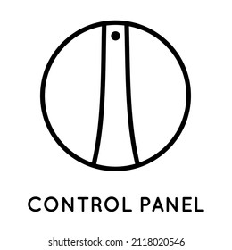 Power switch icon for control panel. Vector icon for displaying mode, power, programs. Vector sign in simple style isolated on white background.