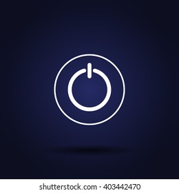Power switch icon. Flat design vector style.