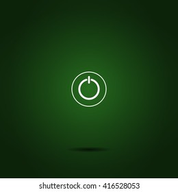 Power switch icon. Flat design vector style.