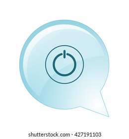 Power switch icon. Flat design vector style.