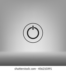 Power switch icon. Flat design vector style.