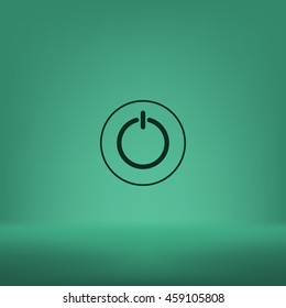 Power switch icon. Flat design vector style.
