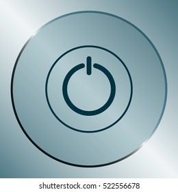 Power switch icon. Flat design vector style.